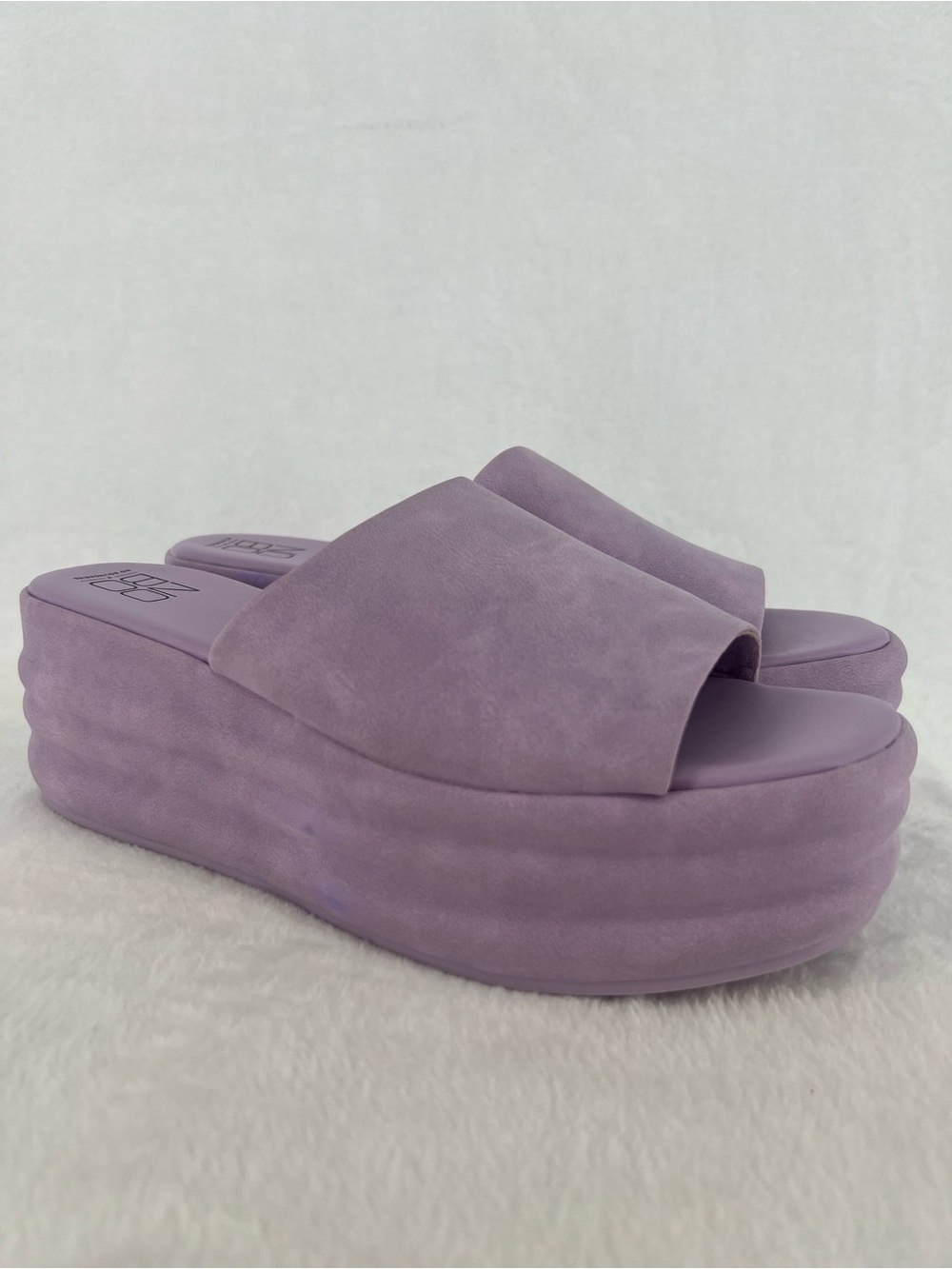 No Boundaries Platform Wedge Shoes Heels Sandals Lavender Sz 8 New Summer Boho